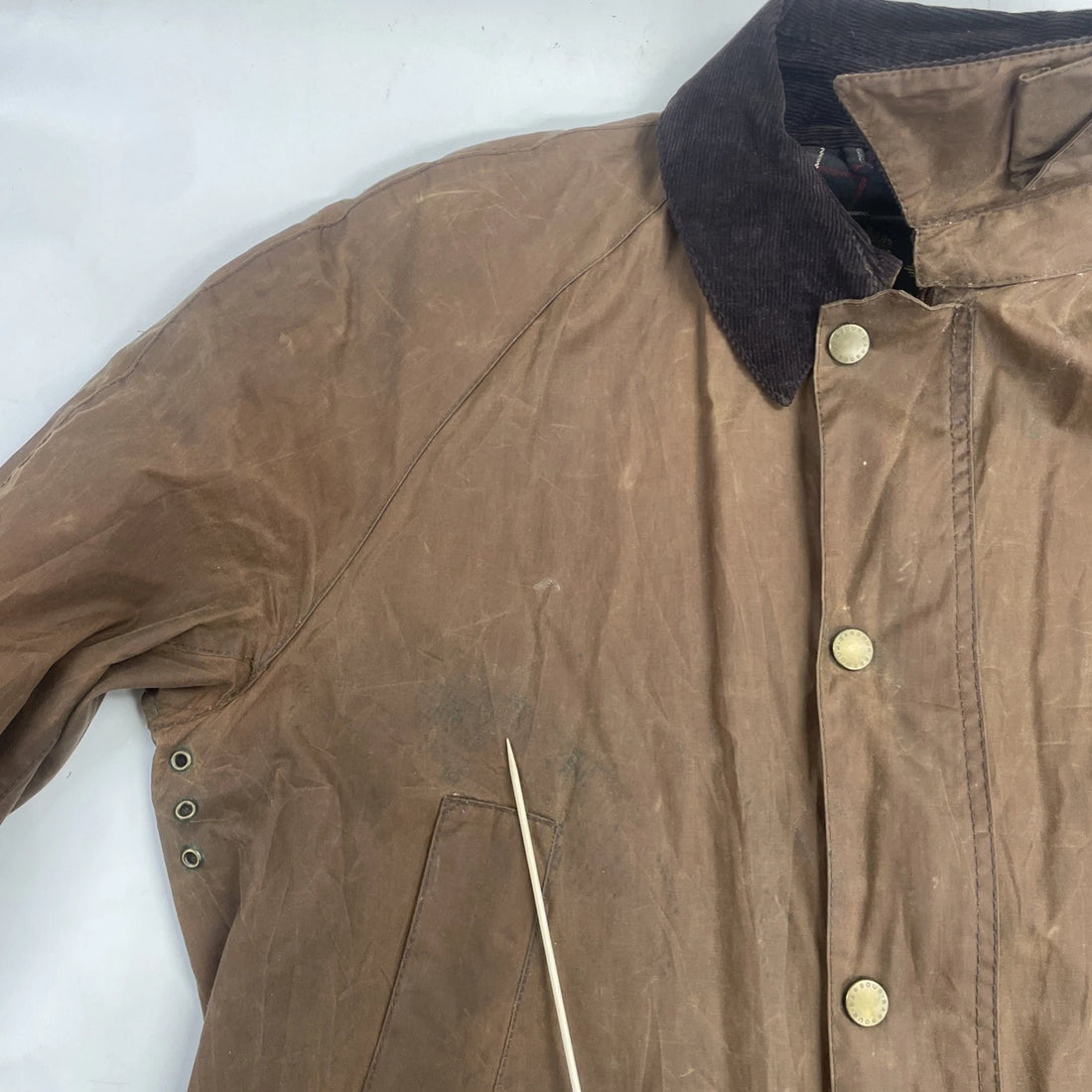 Barbour Wax Ashby Coat Jacket Size XL Brown
