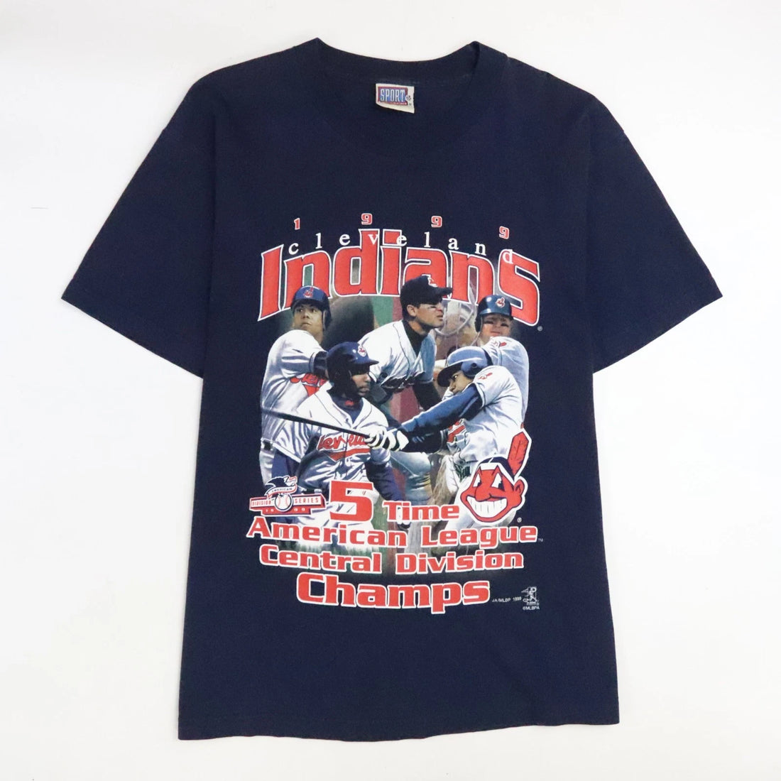 Vintage Cleveland Indians 5 Time AL Champs T-Shirt Size Large MLB