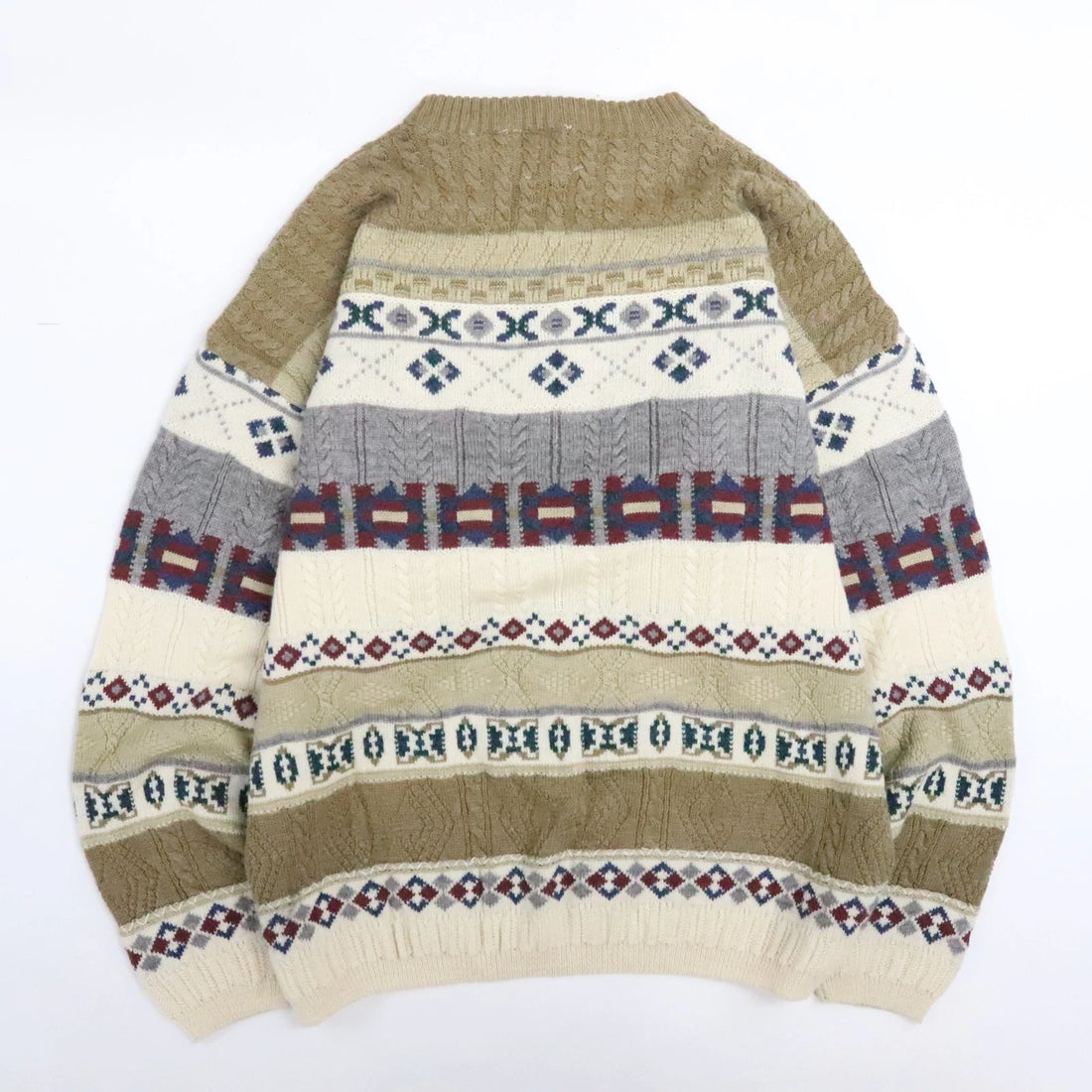 Vintage Riggins Fair Isle Knit Crewneck Sweater Size XL