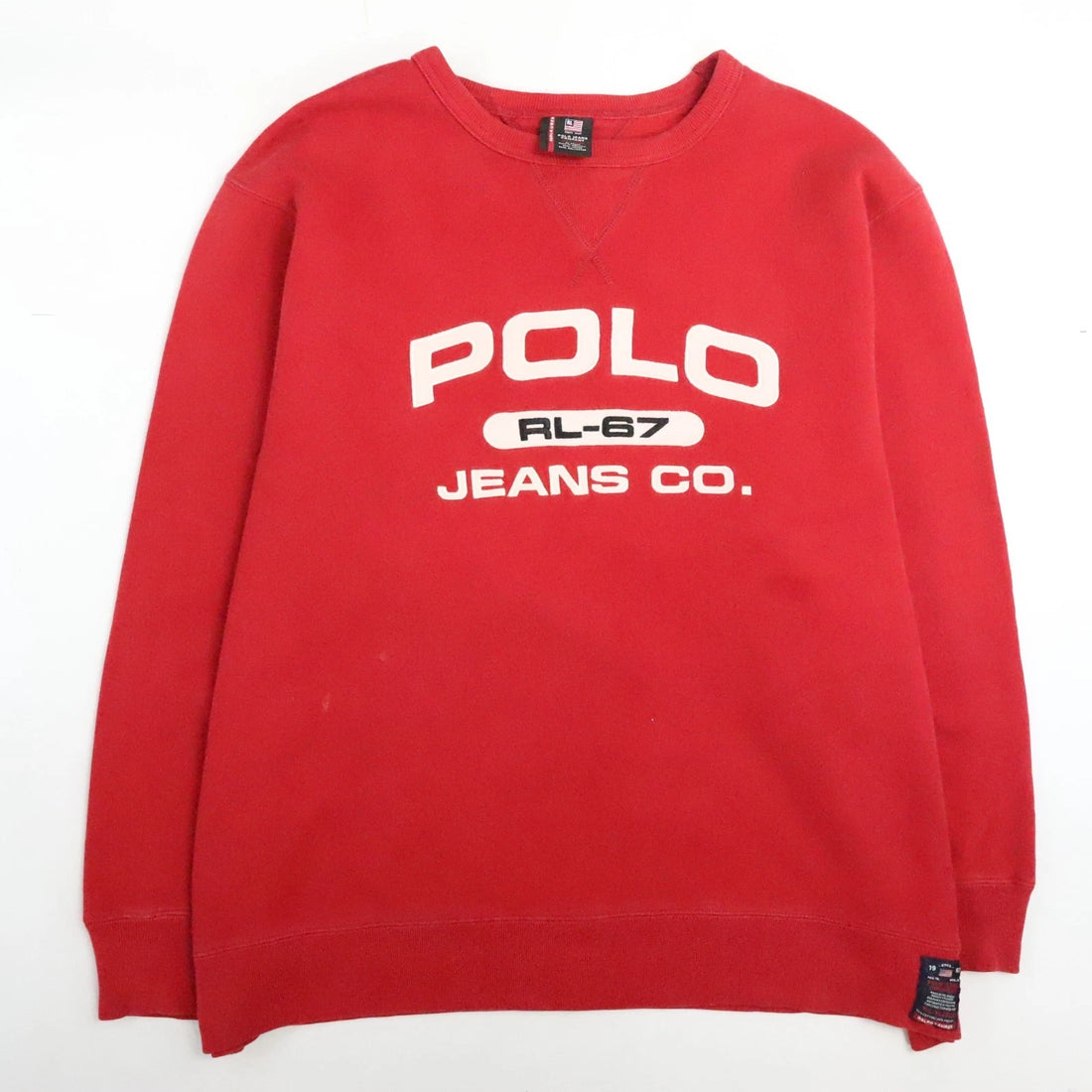 Vintage Polo Jeans RL-67 Crewneck Sweatshirt Size 2XL Red