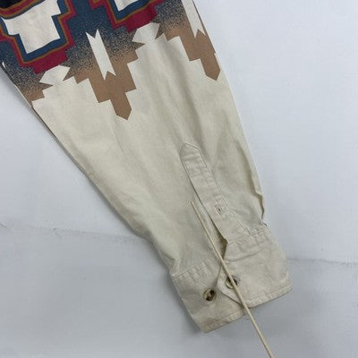 Vintage Express Rider Western Aztec Cowboy Button Up Shirt Size XL