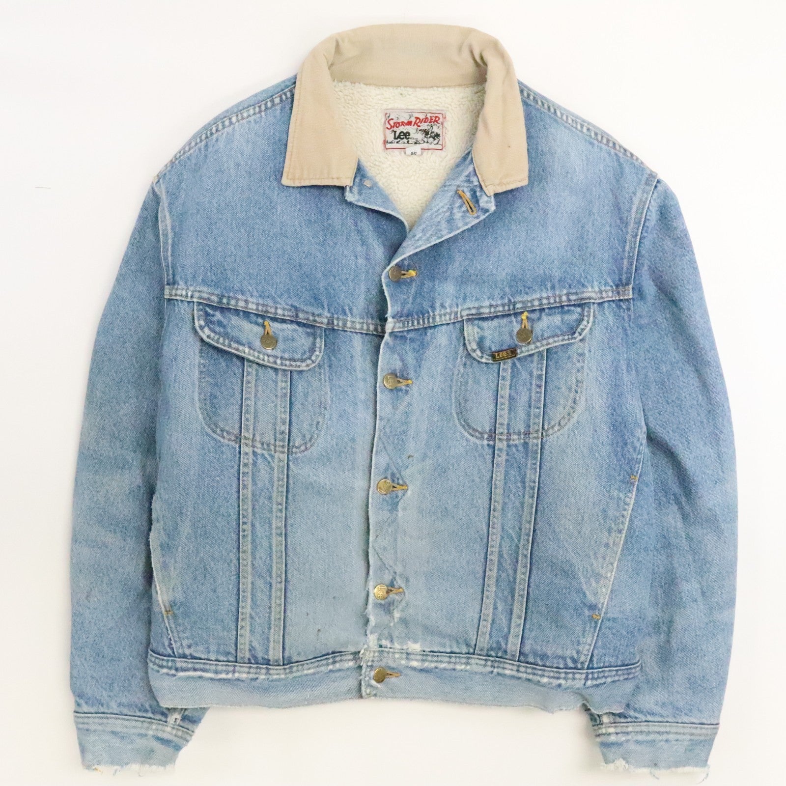80s USA製Lee denim jacket 40R ライトブルー 101j Vintage Lee Denim Jacket Size 34R PATD-153438 – Throwback Vault