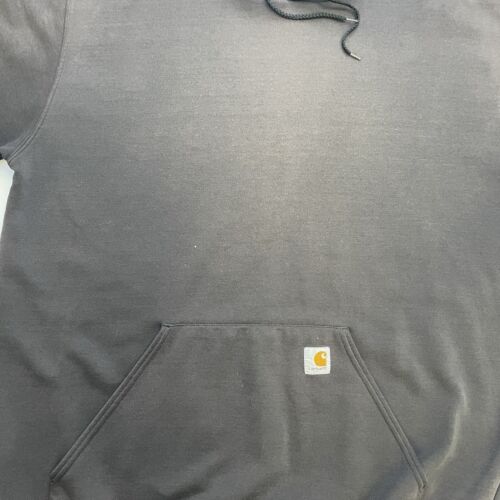 Carhartt Sleeve Spell Out Sweatshirt Hoodie Size XL Tall Black