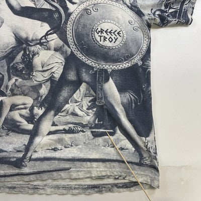 Vintage Greece Troy All Over Print T-Shirt Size Large