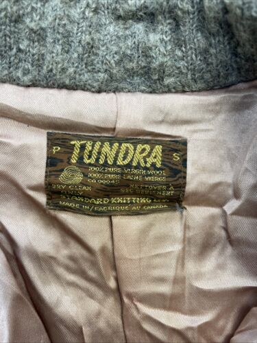 Vintage Tundra Wool Bomber Jacket Size Small Gray