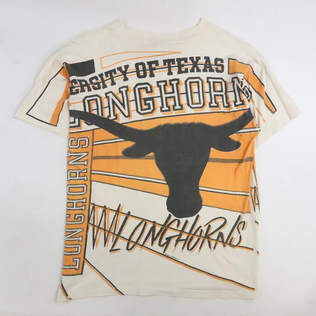 Vintage Texas Longhorns Magic Johnson Ts T-Shirt Large All Over Print 90s NCAA