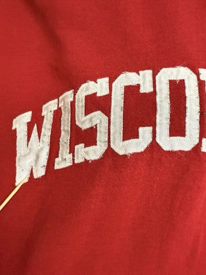 Vintage Wisconsin Badgers Russell Athletic Sweatshirt Hoodie Size Medium NCAA