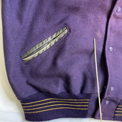 Vintage Minnesota Vikings DeLong Wool Varsity Jacket Size 2XL NFL
