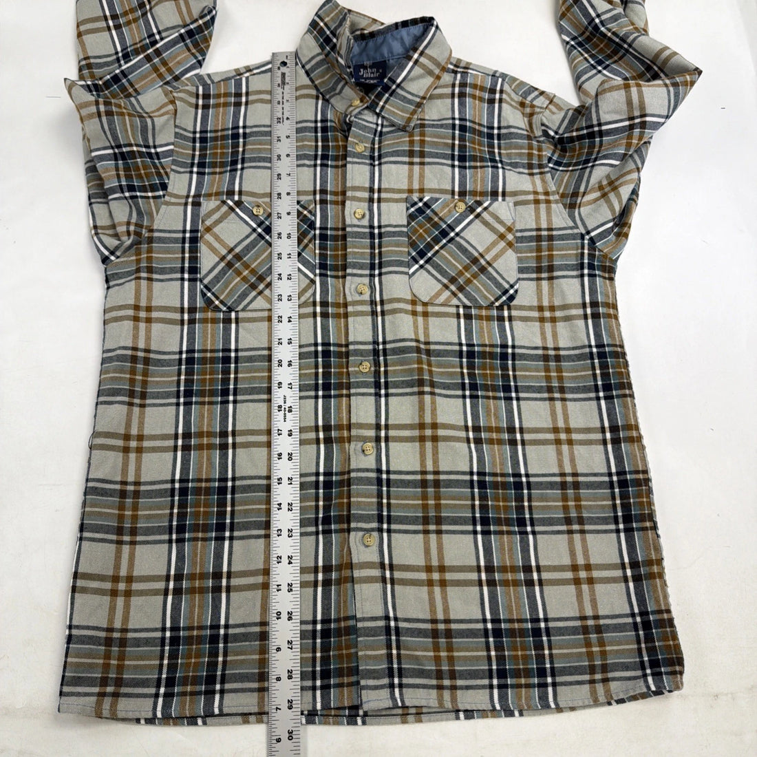 John Blair Button Up Shirt Size Medium Plaid