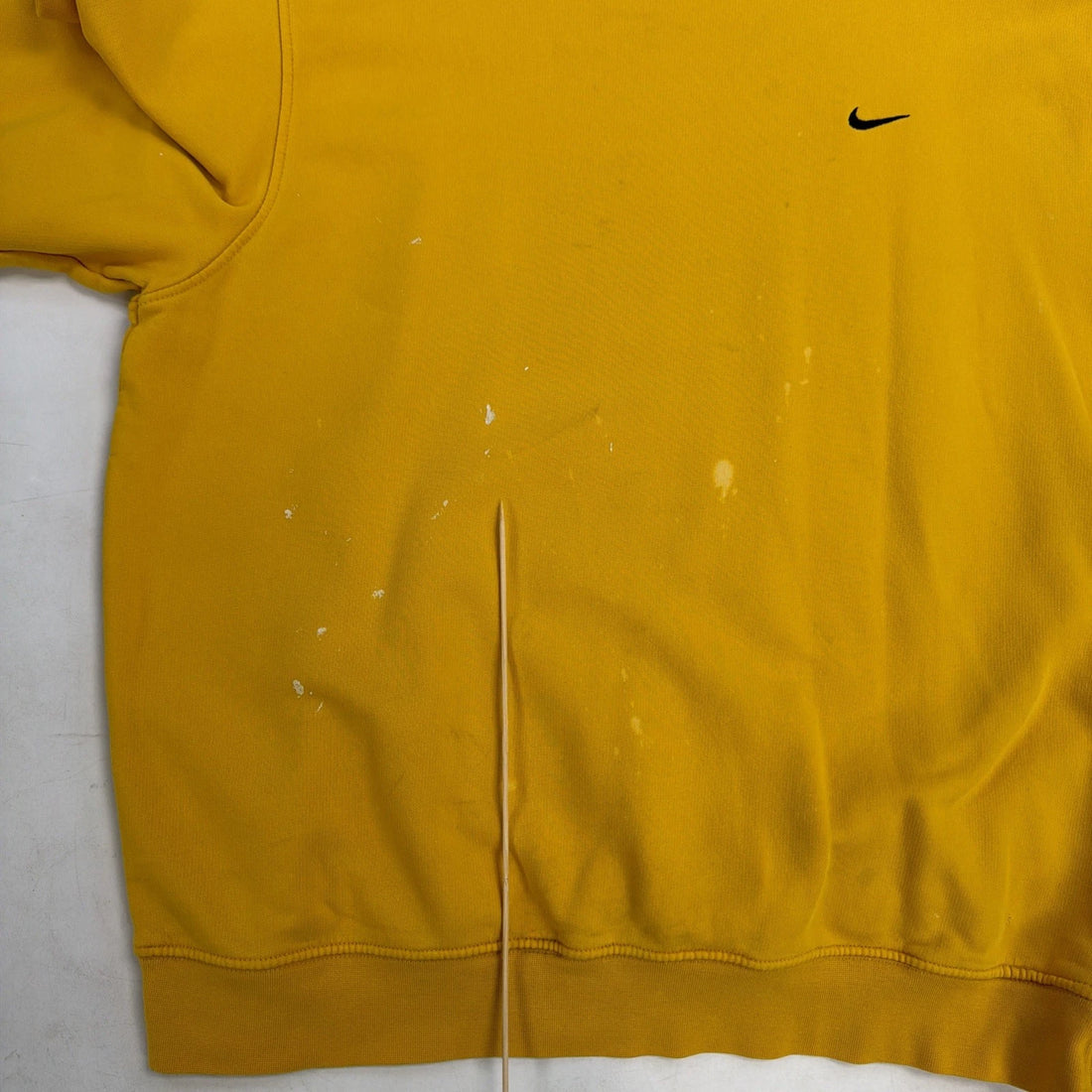 Vintage Nike Crewneck Sweatshirt Size Large Yellow Embroidered Swoosh