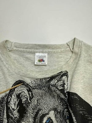 Vintage Wolf T-Shirt Size XL Nature 90s