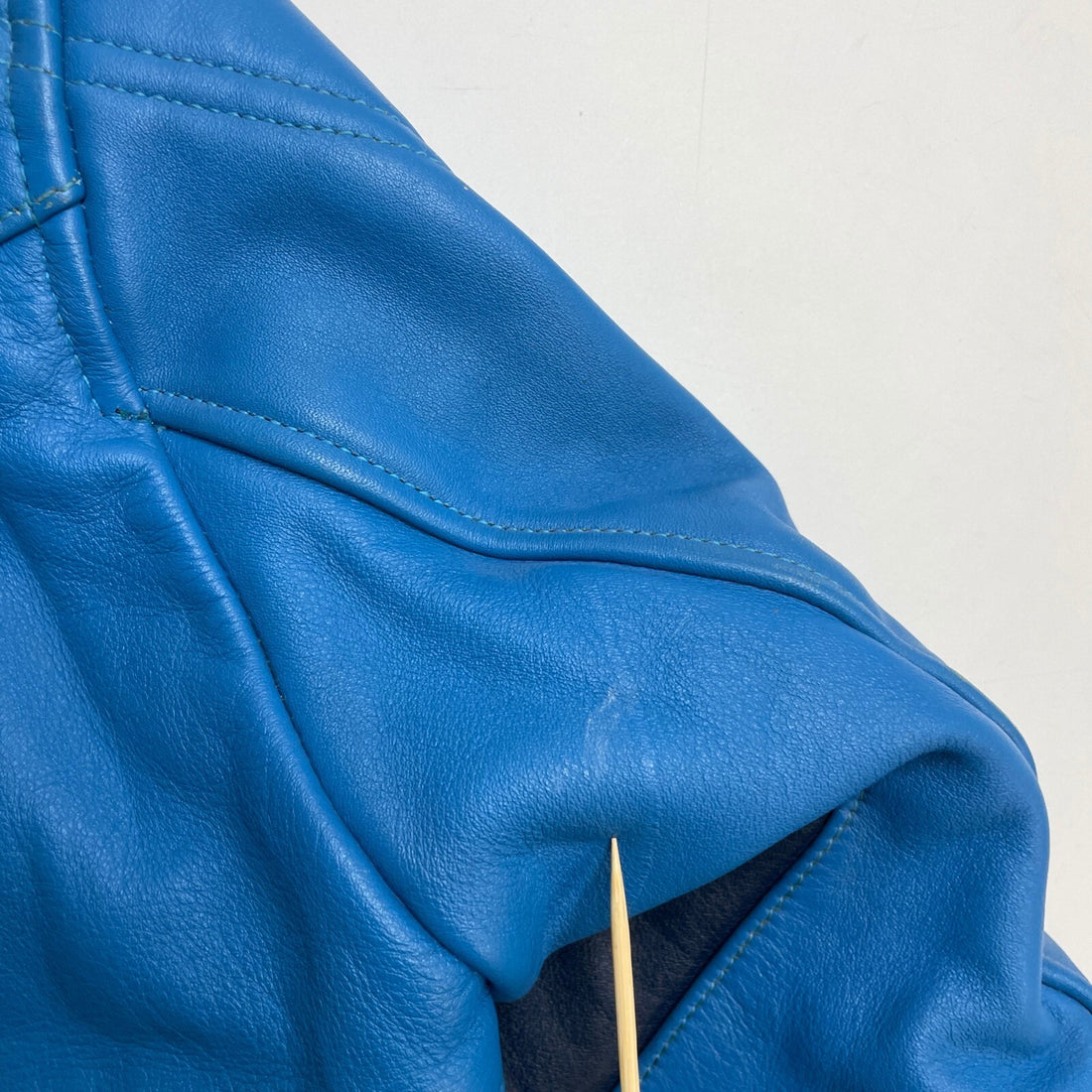 Vintage Teknic Leather Racing Jacket Size 42 Blue