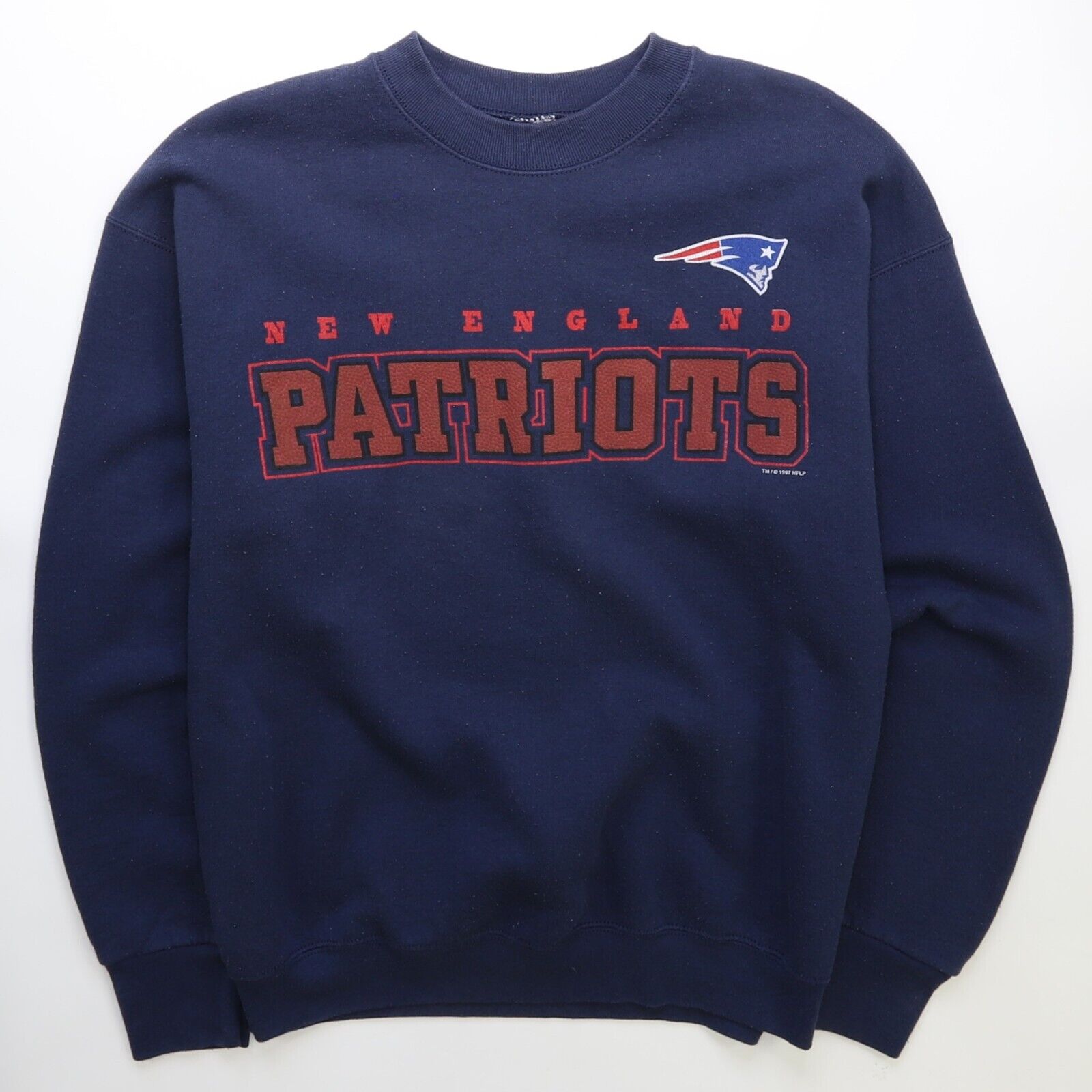 Vintage New England Patriots Sweatshirt Crewneck Size Large 1997 90s N Throwback Vault