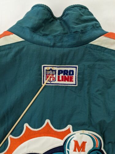 Vintage Miami Dolphins Starter Puffer Jacket Size Large Teal Insulated –  Throwback Vault