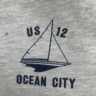 Vintage Ocean City Yacht Crew Champion Reverse Weave Crewneck Sweatshirt XL 80s