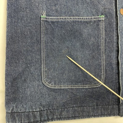 Vintage Big Ben Denim Chore Coat Work Jacket Size 46 Blanket Lined