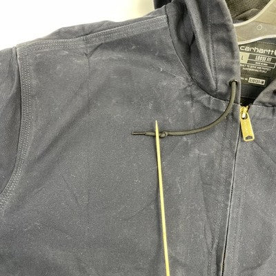 Carhartt Canvas Active Bomber Work Jacket Size Large Blue UPS