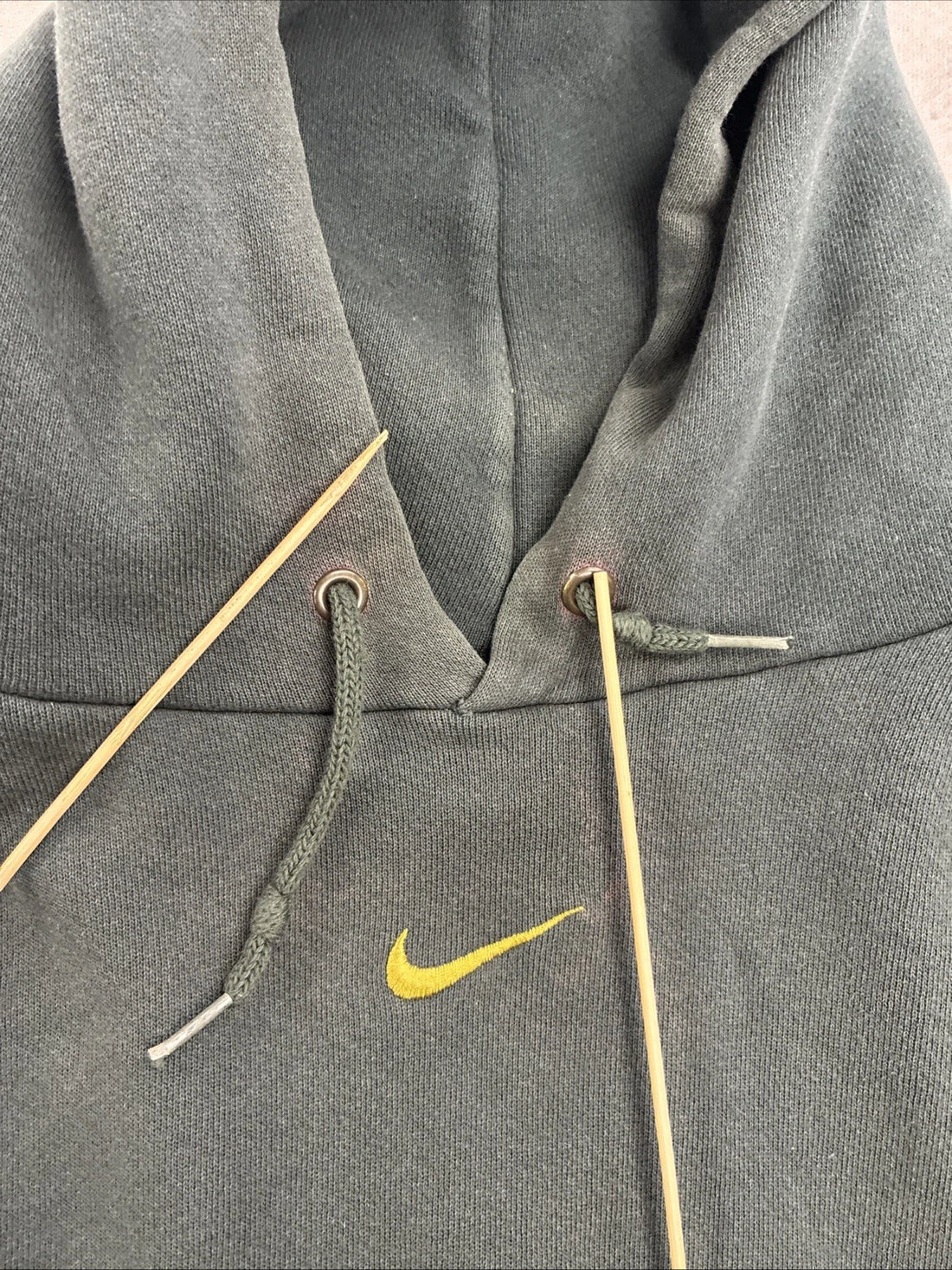Nike Middle Swoosh Sweatshirt Hoodie Size Medium Green Vintage