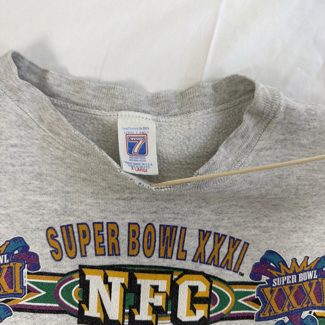 Vintage Green Bay Packers Super Bowl XXXI Sweatshirt Crewneck Size XL 90s NFL