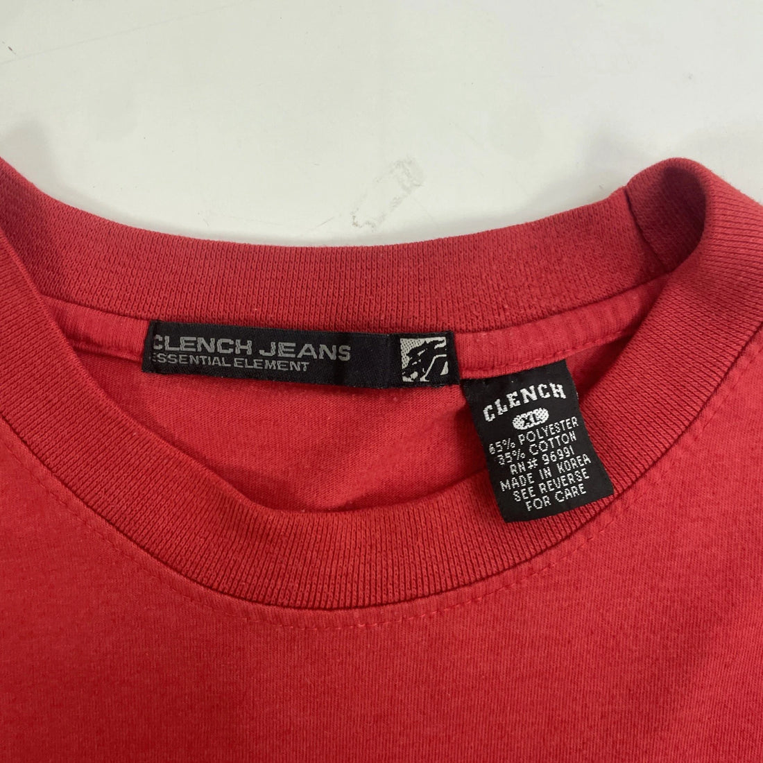 Vintage Clench Jeans T-Shirt Size XL Red Y2K