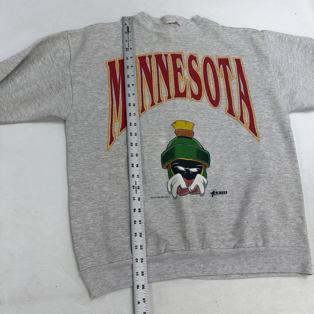Vintage Marvin The Martian Minnesota Crewneck Sweatshirt Large Cartoon 90s