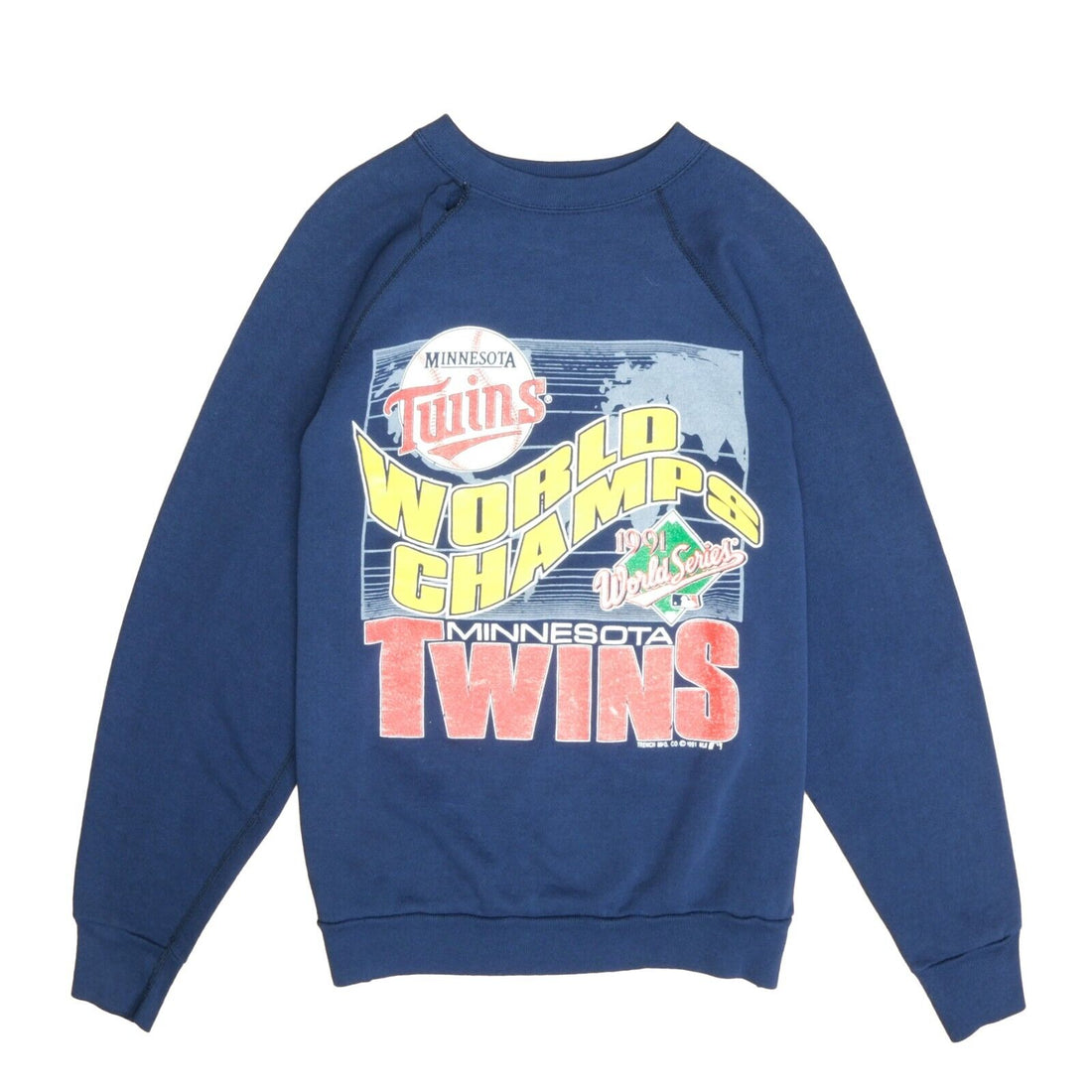Vintage Minnesota Twins World Series Champs Sweatshirt Size Medium 1991 90s MLB
