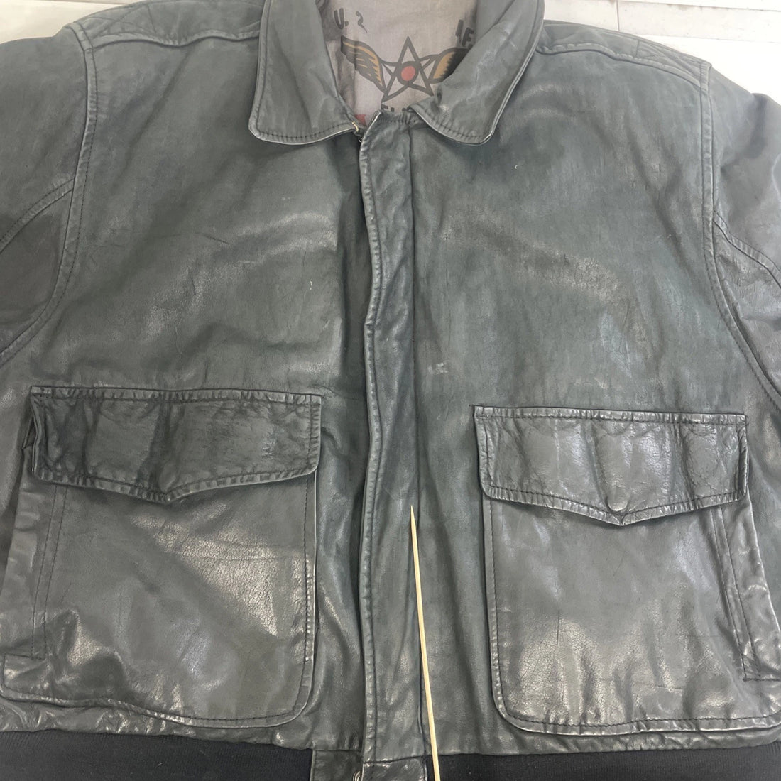 Vintage U2 Wear Me Out Leather Bomber Jacket Size 2XL