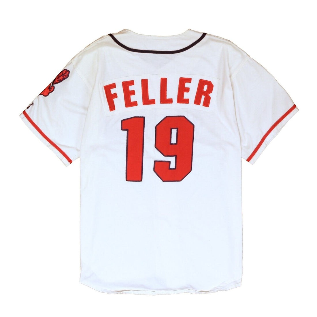 Vintage Cleveland Indians Bob Feller Starter Baseball Jersey Size XL 90s MLB