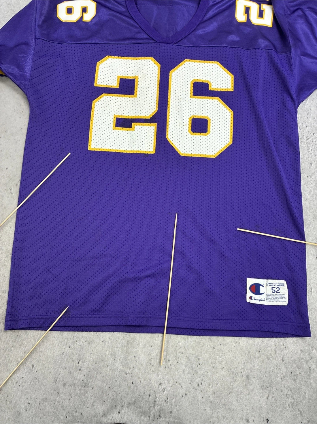 Vintage Minnesota Vikings Robert Smith Champion Jersey Size 52 NFL