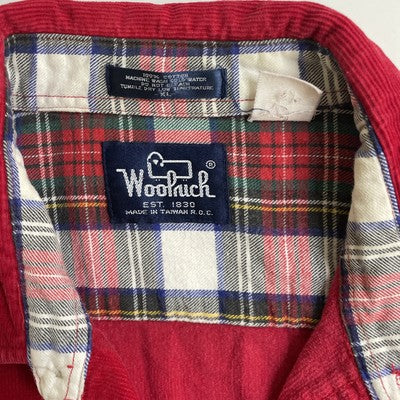 Woolrich Corduroy Button Up Shirt Size XL Red