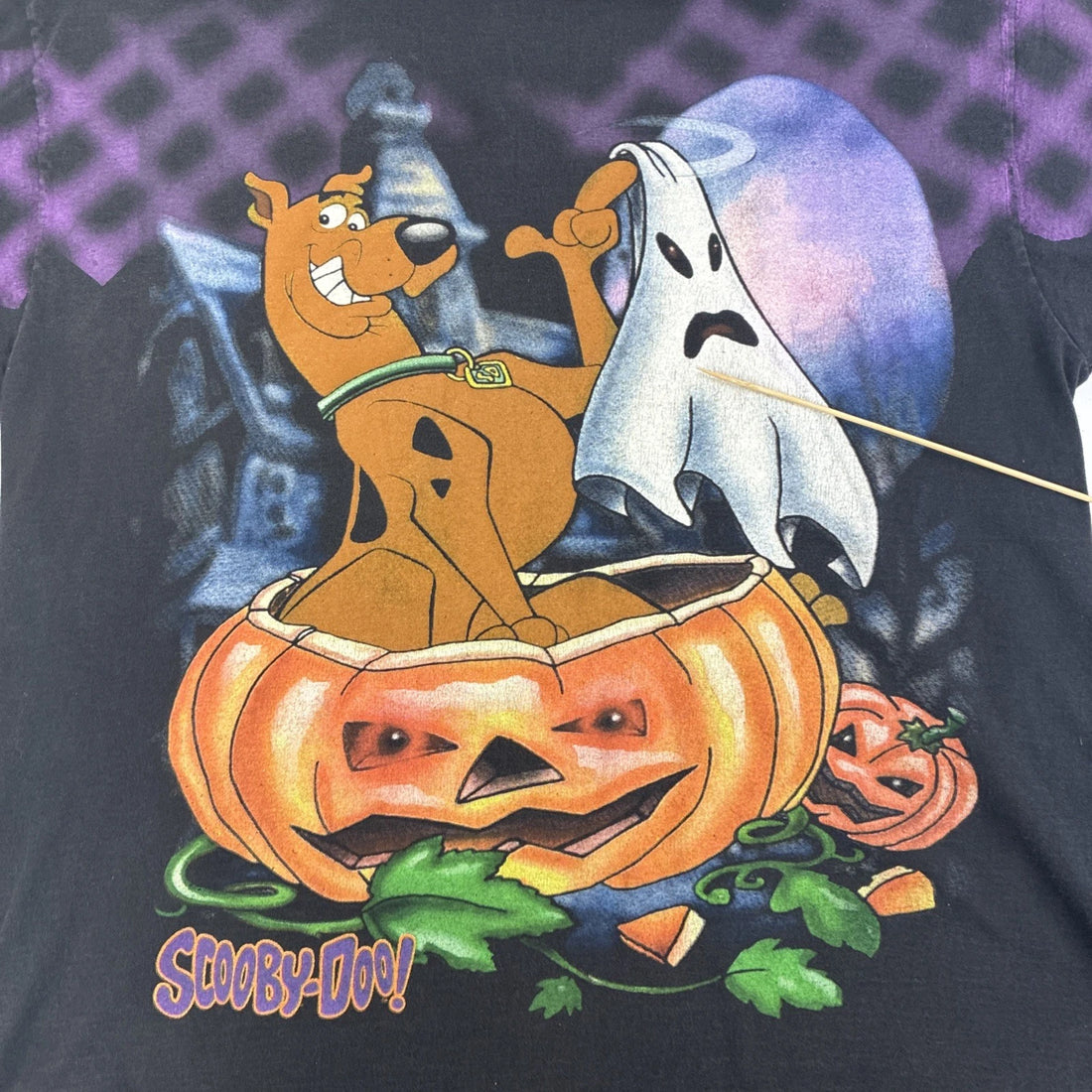 Vintage Scooby-Doo Pumpkin Ghost T-Shirt Size XL Halloween Cartoon Promo 90s