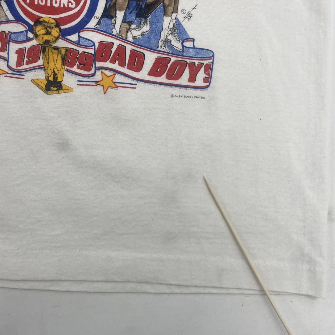 Vintage Detroit Pistons World Champs Caricature T-Shirt Large Bad Boys 1989 NBA