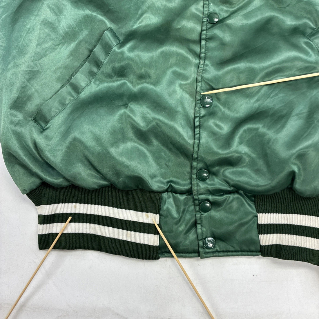 Vintage Michigan State Spartans Holloway Satin Bomber Jacket Size Medium NCAA
