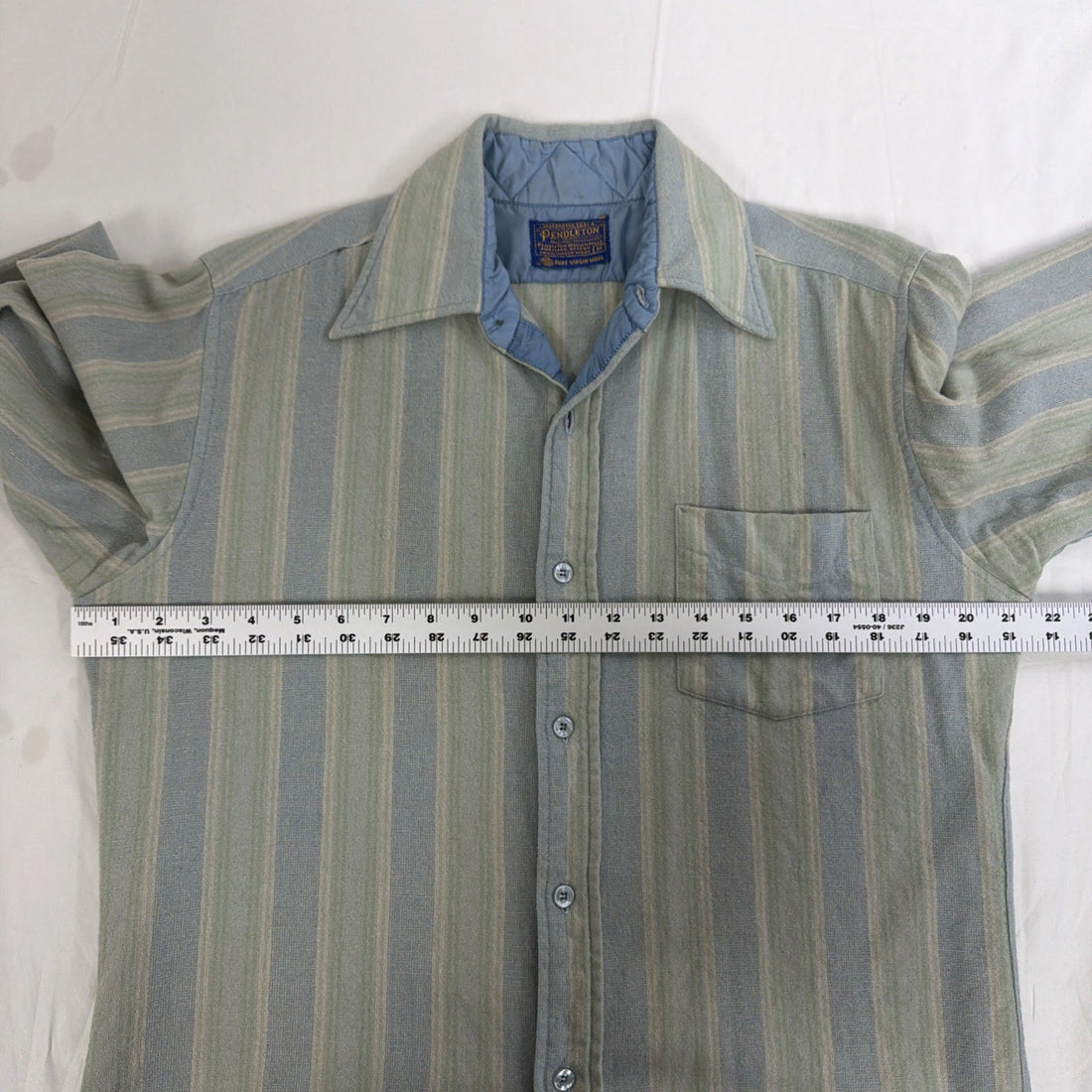 Vintage Pendleton Wool Lodge Button Up Shirt Size Medium Striped