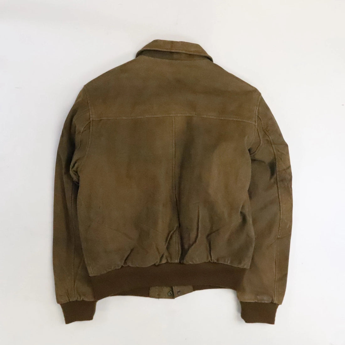 Vintage B4U Bomber Leather Jacket Womens Size Large Brown