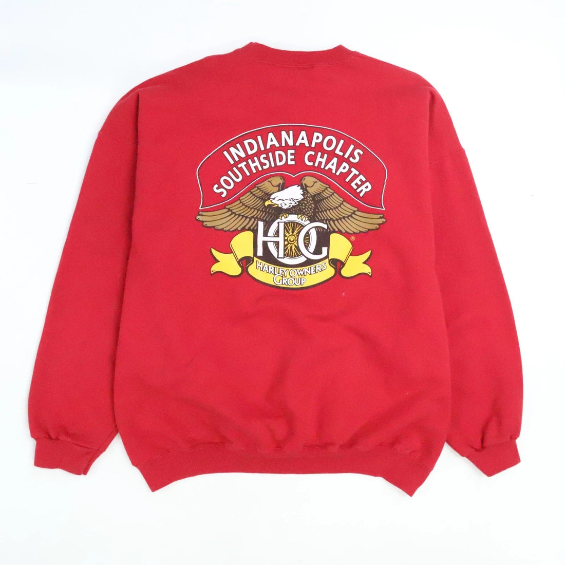 Vintage Harley Owners Group Sweatshirt Crewneck Size XL Red