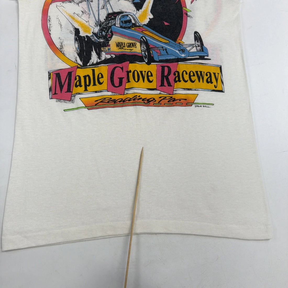 Vintage Maple Grove Raceway Racing T-Shirt Size Medium 80s 90s