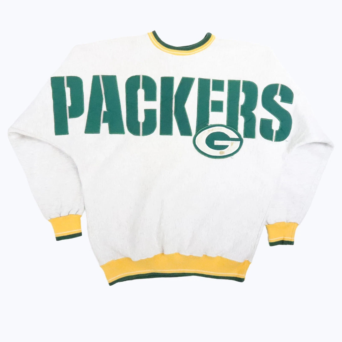 Vintage Green Bay Packers Spell Out Sweatshirt Crewneck Size Medium NFL