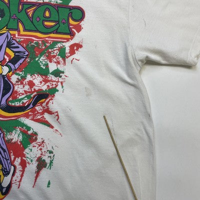 Vintage The Joker T-Shirt Size Large White DC Comics Batman