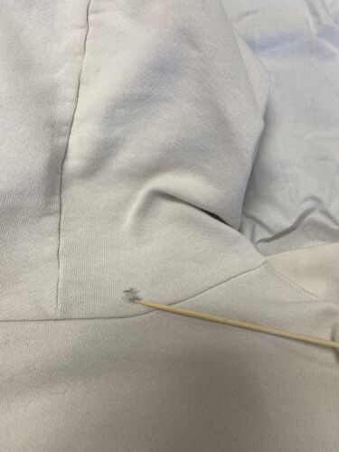 Vintage Nike Middle Swoosh Sweatshirt Hoodie Size Large White Embroidered
