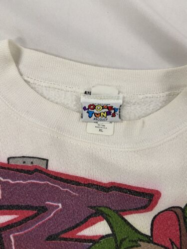Vintage Taz Tunes Get With The Beat Sweatshirt Crewneck XL Cartoon 1998 90s