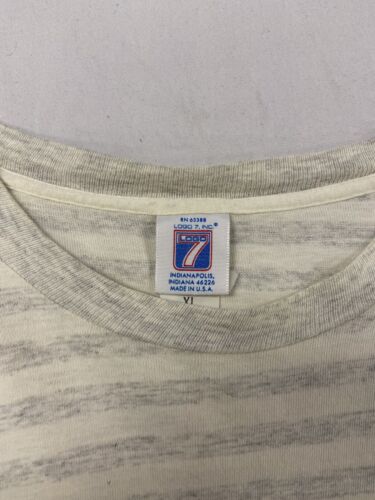 Vintage Chicago White Sox Stiped Logo 7 T-Shirt Size XL 1990 90s MLB