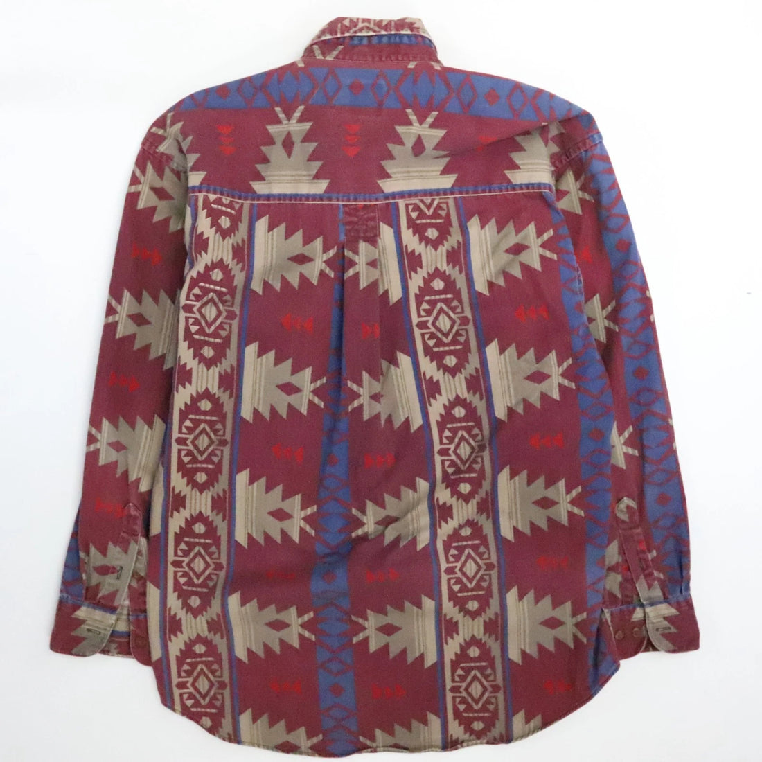 Vintage Mareh Western Button Up Shirt Size Large Southwestern Aztec