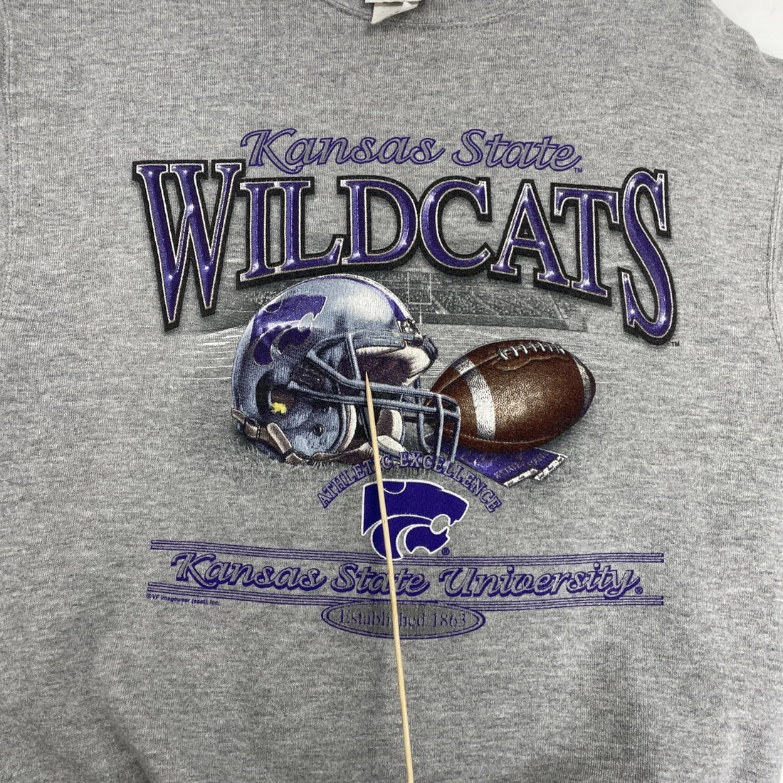 Vintage Kansas State Wildcats Football Crewneck Sweatshirt Youth Large NCAA