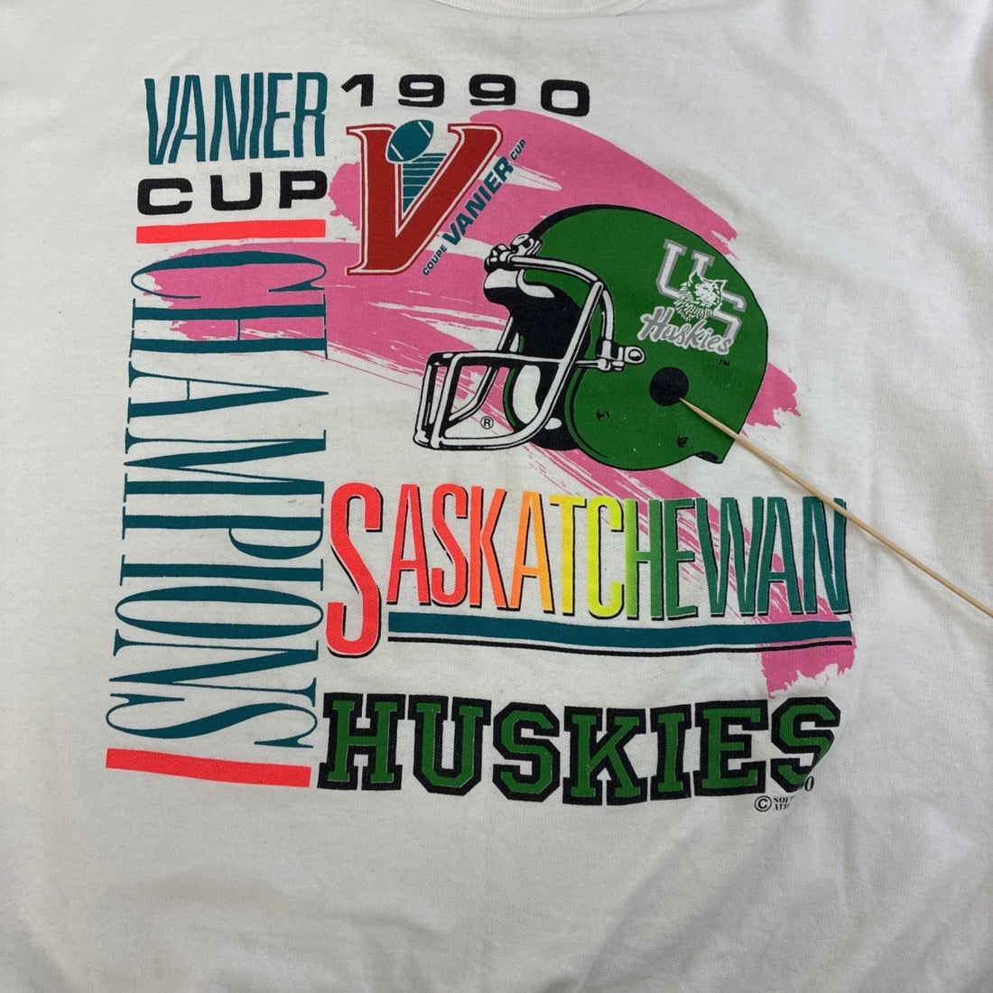 Vintage Saskatchewan Huskies Vanier Cup Champions Sweatshirt Size XL 90s
