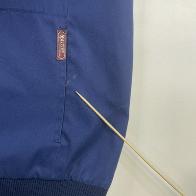Vintage Track Bomber Jacket Size Large Blue