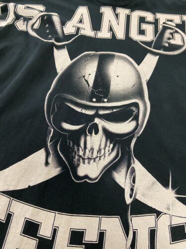 Vintage Los Angeles Raiders Defense T-Shirt Size XL All Over Print 1993 90s  NFL