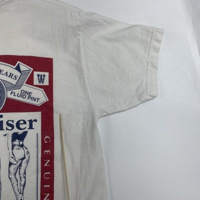 Vintage Budweiser Buttwiser This Butts For You T-Shirt Large Beer Parody Humor