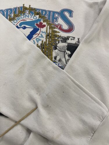 Vintage Toronto Blue Jays World Series Sweatshirt XL Double Sided 1992 90s MLB