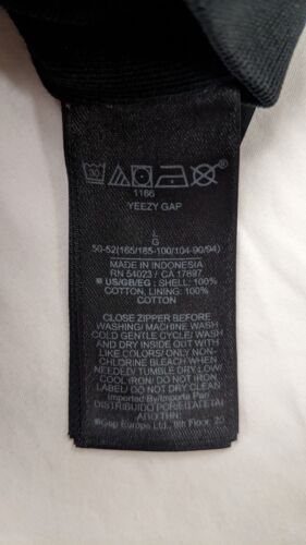 Yeezy Gap Unreleased Zip Sweatshirt Hoodie Size Large Black